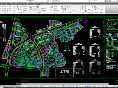  小区规划景观cad平面图 