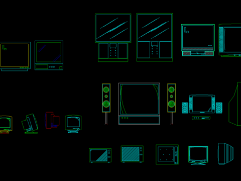  家用电器cad图库 