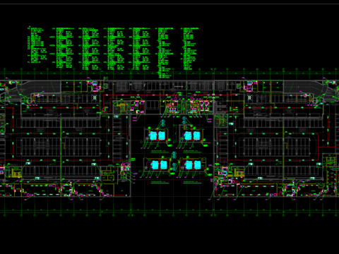  商务楼建筑结构水暖电CAD施工图 
