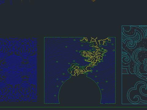  图案雕花cad图库 