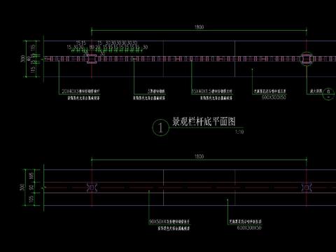  新中式小区围栏设计cad施工图 