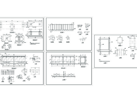  公交车亭设计CAD节点大样 
