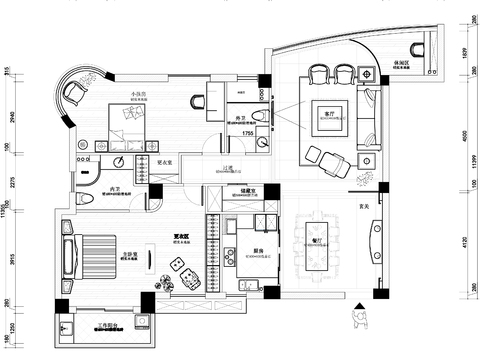  欧式家装CAD施工图 