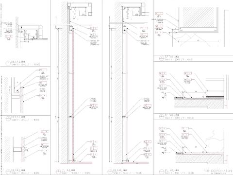  电梯厅墙身节点大样图 