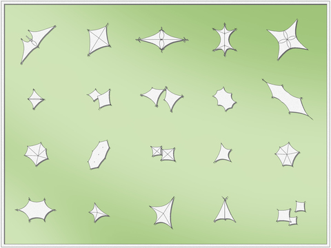  露营张拉膜帐篷天幕cad图库 