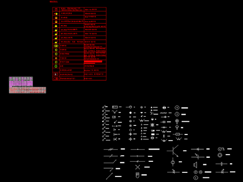  开关插座cad图库 