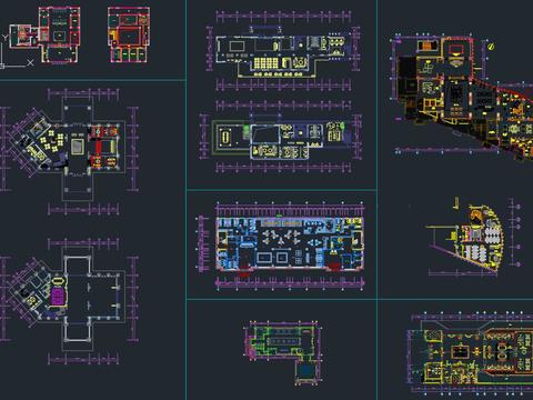  售楼处cad平面图 