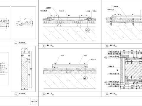  欧式室内装饰造型线角大样图 