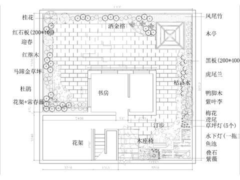  园林景观cad平面图 