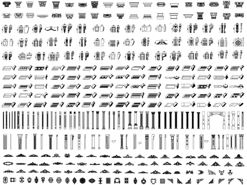  家具cad 罗马柱cad 浮雕cad家具素材 罗马柱素材cad图库 
