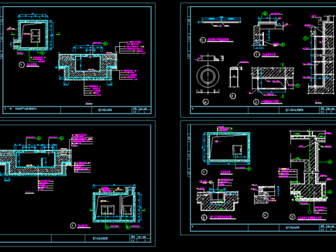  集水坑CAD大样图 