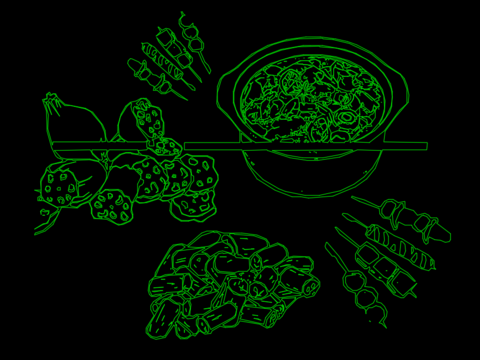  食材图案设计cad施工图 