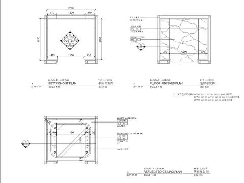  电梯轿厢样板cad大样图 