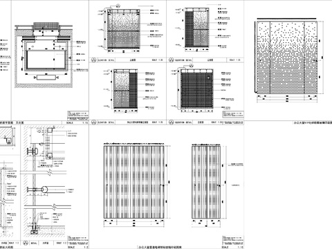  办公大堂电梯轿厢详图 