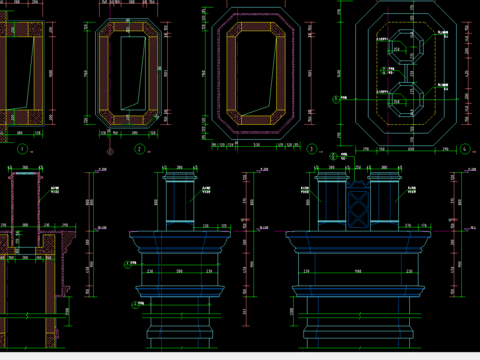  某别墅石材装饰CAD 