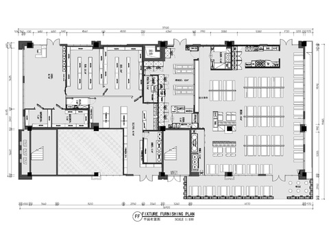  新中式某烧烤店cad平面图 