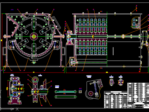  锤式破碎机机械CAD施工图 