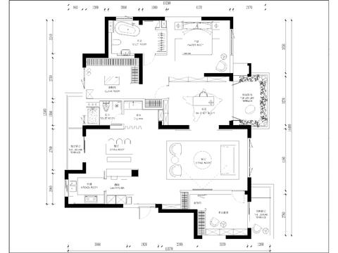  CAD家裝別墅大宅全套cad施工圖 