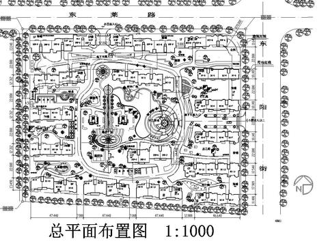  城區(qū)CAD規(guī)劃施工圖 