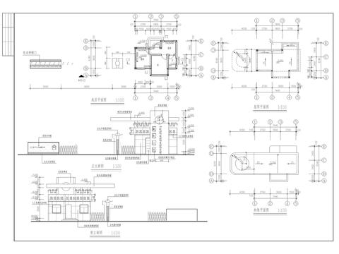  小區(qū)入口大門cad施工圖 