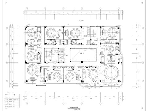  酒楼 餐厅cad平面图 