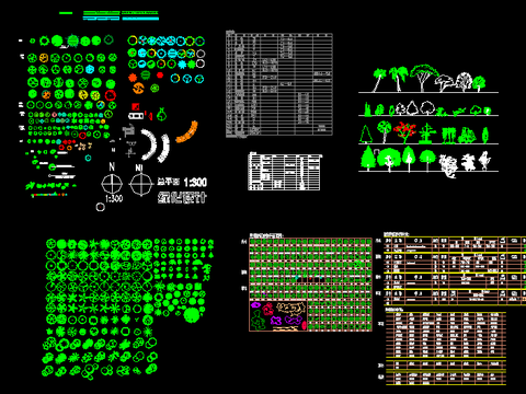  树木图例大全CAD图库 