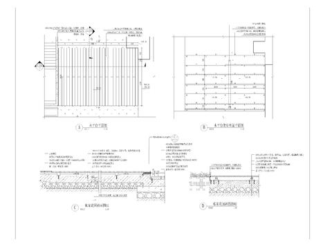  木平台详图 平面剖面图 节点大样图 
