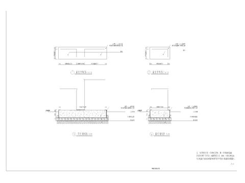  种植箱基座标准做法详图cad大样图 