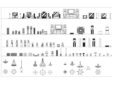  家用电器cad图库 