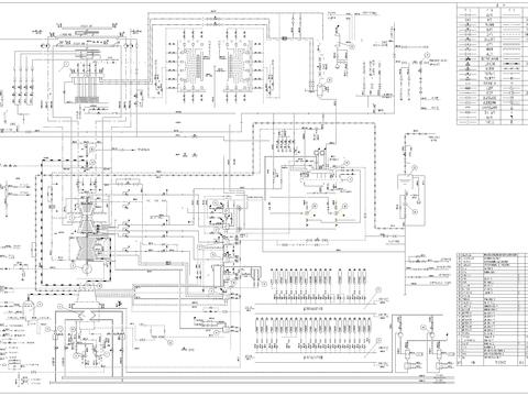  135MW机组热力系统cad施工图 