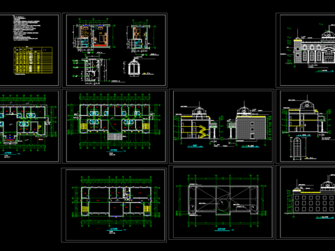  渡假村茶室娱乐会所CAD施工图 