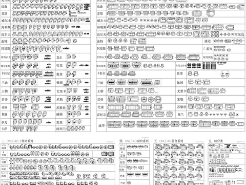  办公桌平面图块 