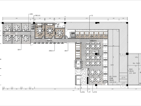  700㎡景观餐厅cad平面图 