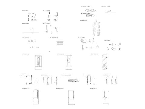  卫生洁具 厨卫用具 淋浴 淋浴配件cad图库 