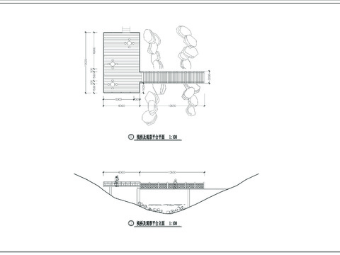  栈桥及观景平台节点大样 