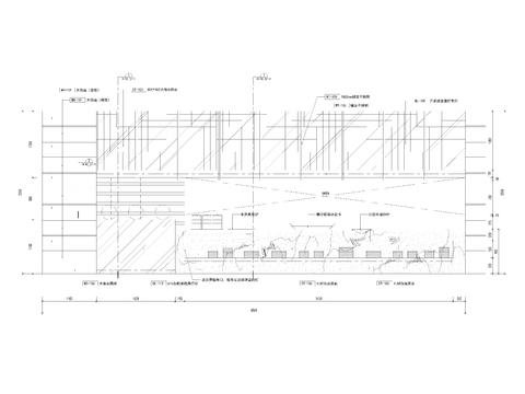 厨房档口备餐台石材饰面节点大样 