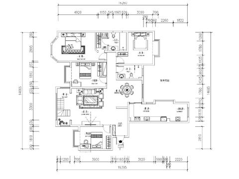  欧式家装CAD施工图 