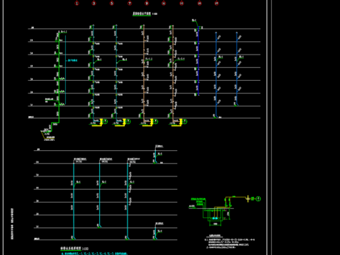  睢宁西盛园新三期工程给排水CAD施工图 