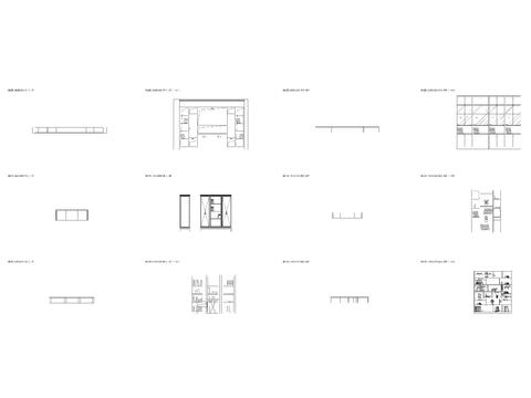  现代书柜平面图cad图库 