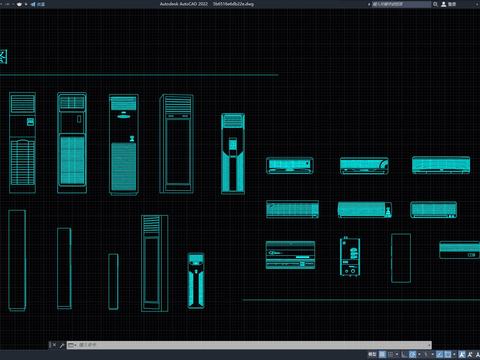 空调 立式空调cad图库 