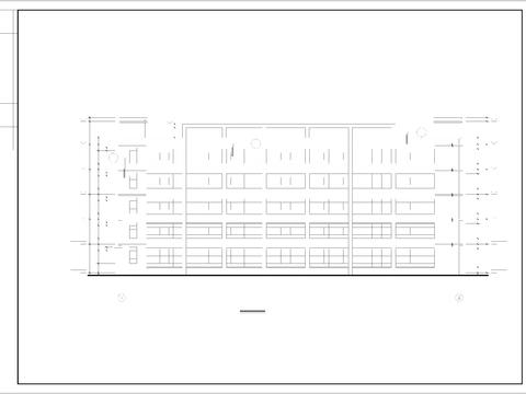  多層廠房建筑cad施工圖 