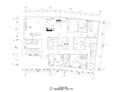  530㎡美容院醫(yī)美整形機(jī)構(gòu)CAD施工圖 