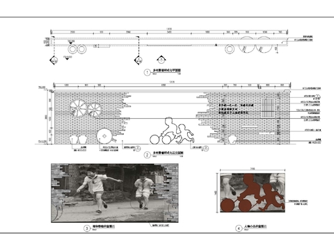  乡村景墙节点大样 