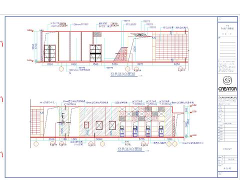  上海阳光广场影城cad施工图 