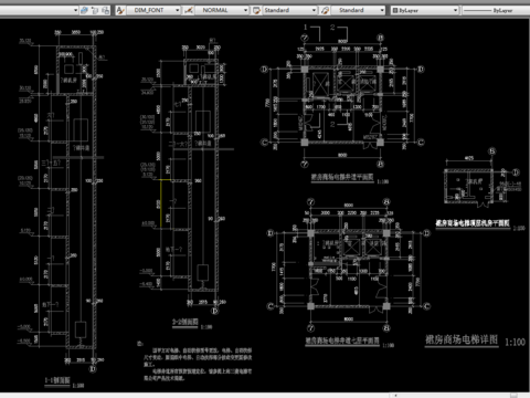  自动扶梯cad大样图 