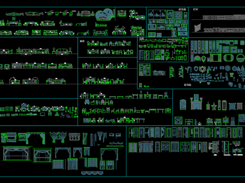  立面精选CAD图库 