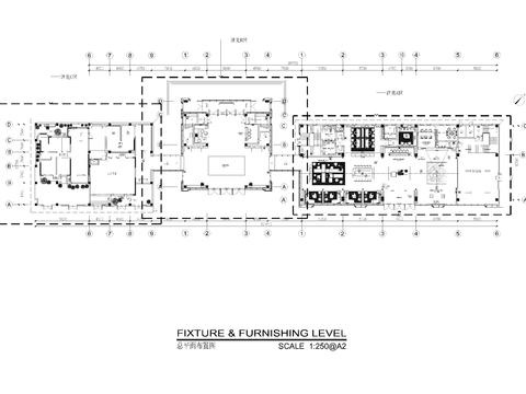  1760㎡售楼处cad平面图 