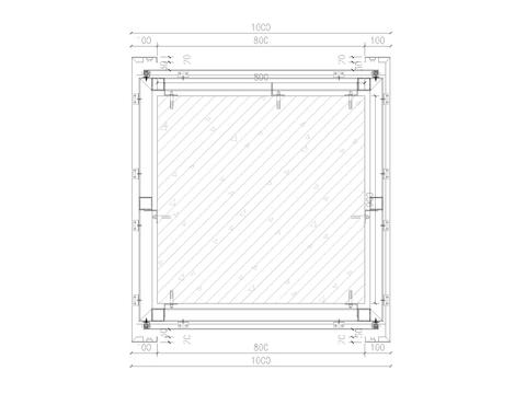  铝单板装饰柱cad节点图 