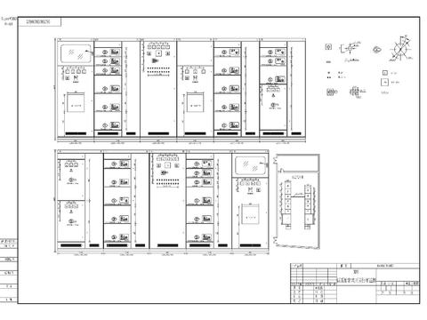  低壓抽屜式開關(guān)柜全套CAD施工圖 