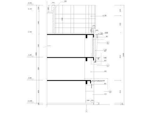  铝方管施工广告剖面cad大样图 